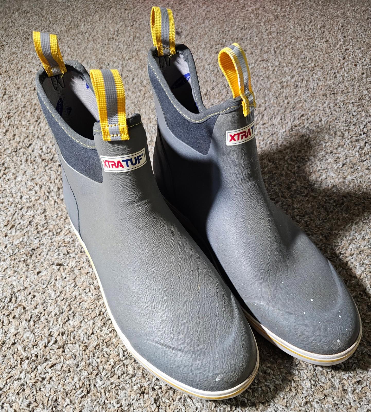 Xtratuf Xpress Cool Mens 14 Ankle Deck Boot - Gray/Yellow