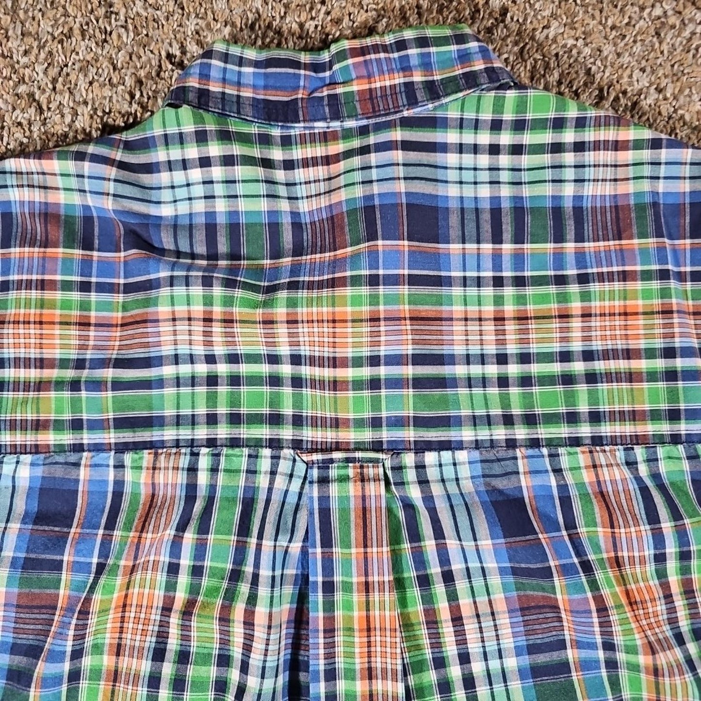 Chaps LT Easy Care Bright Plaid Button Up