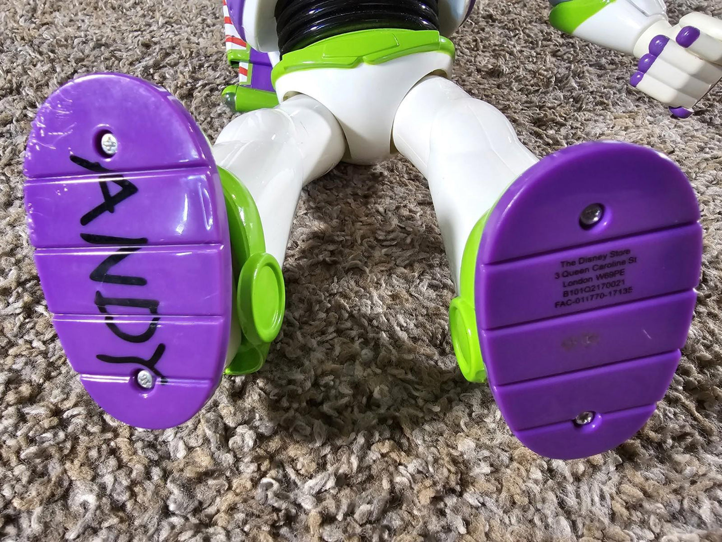 Disney Store Toy Story Buzz Lightyear London 12" Tested DAMAGE