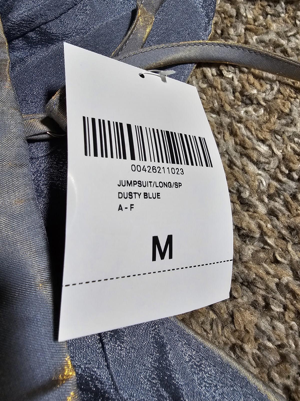 Forever 21 Long Jumpsuit Dusty Blue Medium NWT