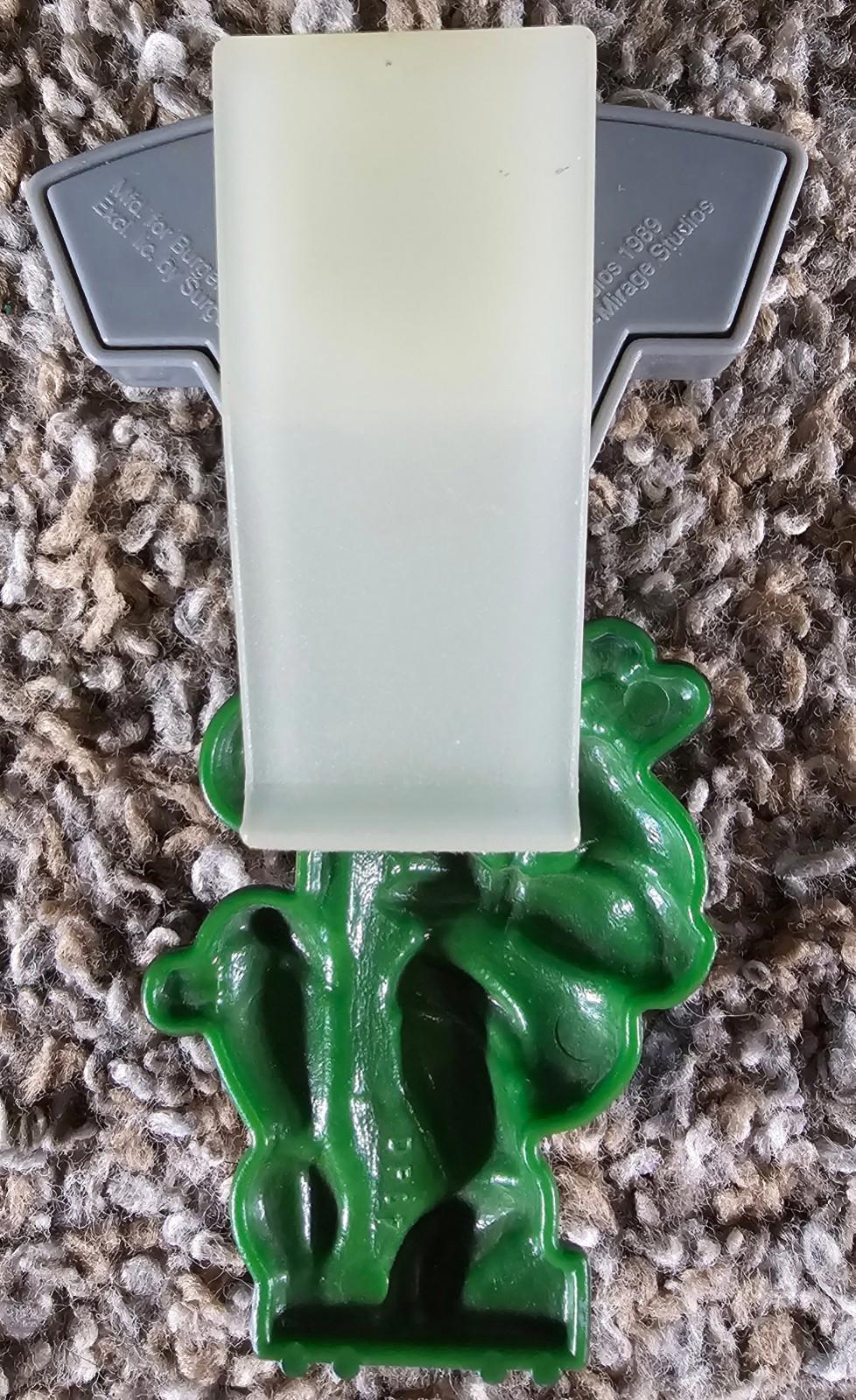 Vintage Teenage Mutant Ninja Turtles Donatello Belt Clip 1989 Burger King SURGE