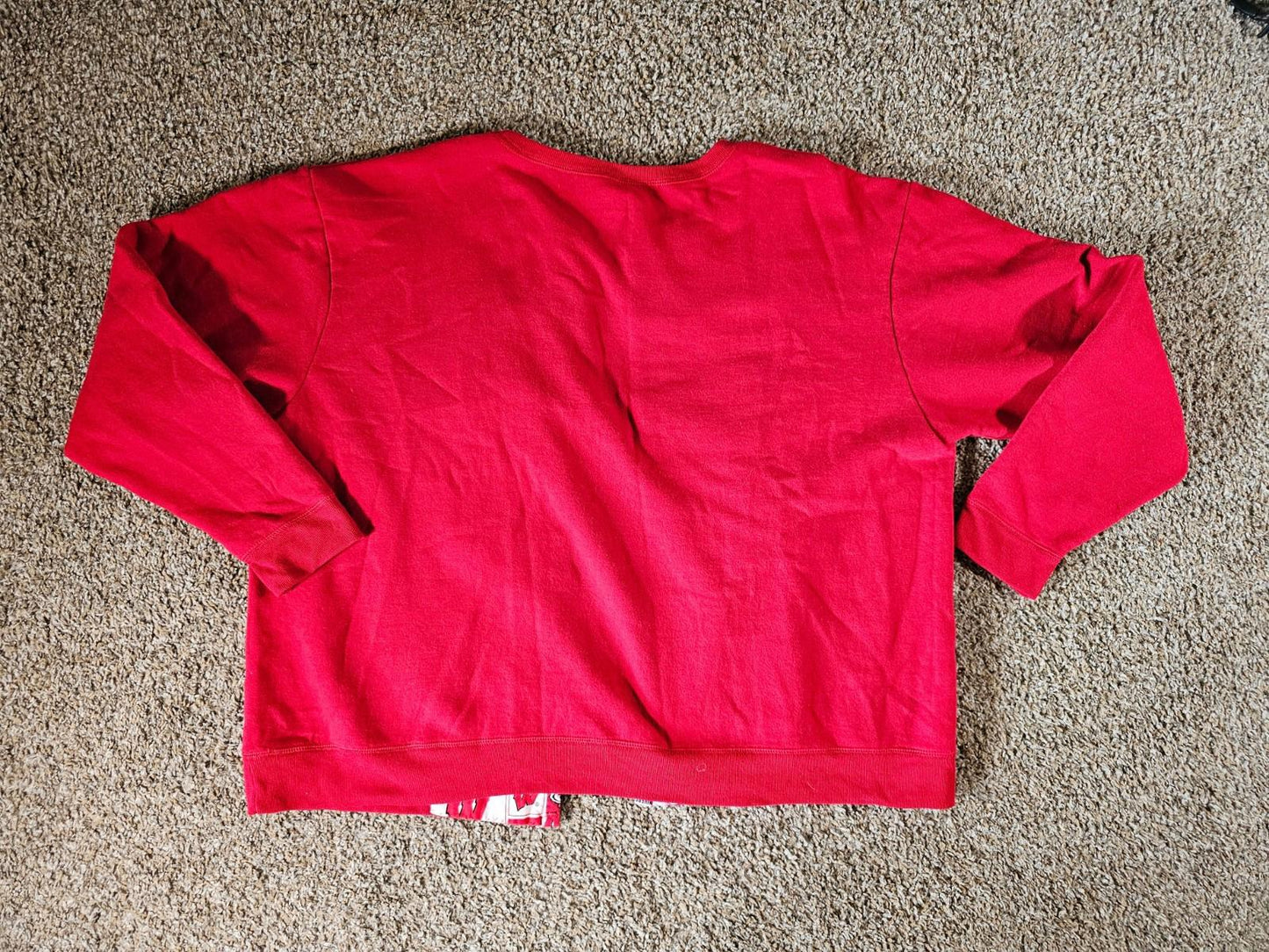 hanes softsweats ecosmart Open Face Sweater homemade WISCONSIN BADGERS 2XL