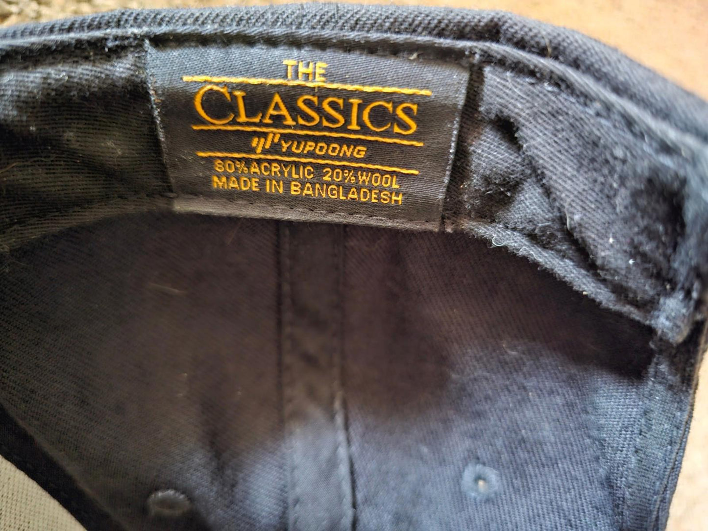 NF Black Snapback Cap Hat The Classics By Yupoong Wool Blend
