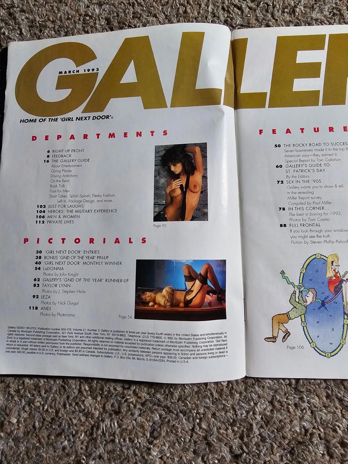 Gallery March 1993 magazine