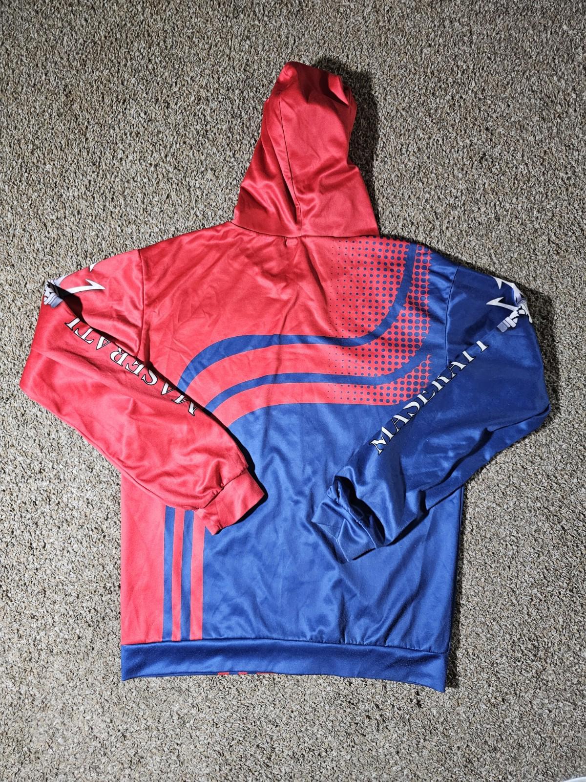 Maserati Fullzip hoodie Red Blue logo NO SIZE