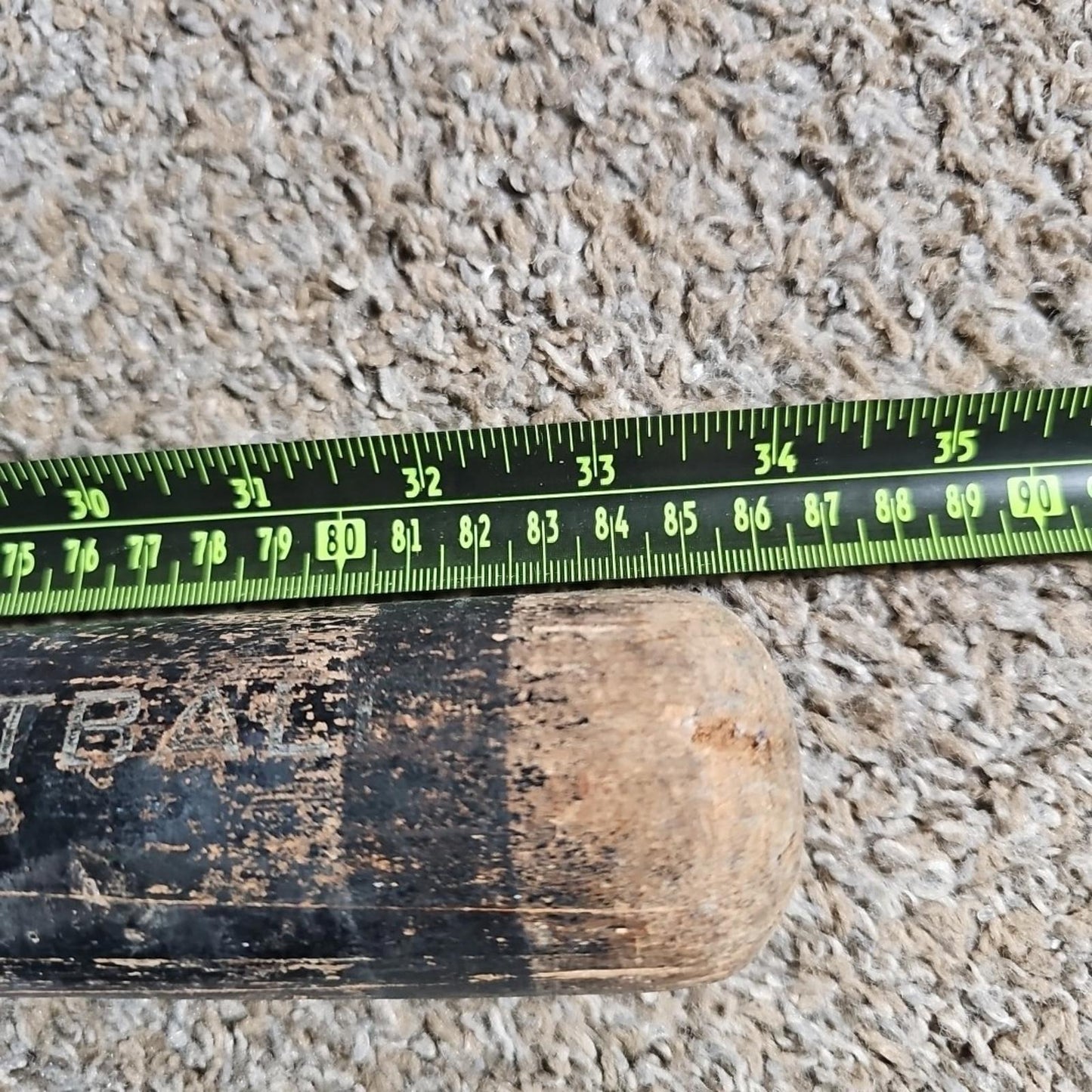 joe engel bat co 32D Laminated hickory handle softball bat Chattanooga TN 34"