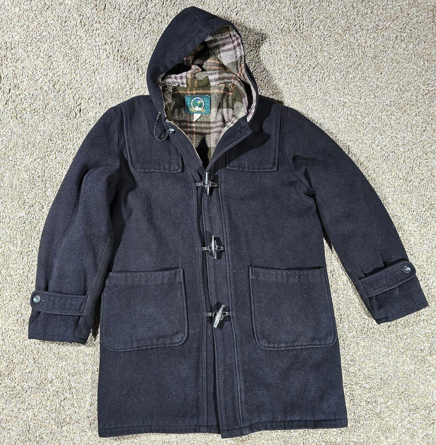 Vintage Ozark Trail flannel lined zip Hooded jacket USA MADE