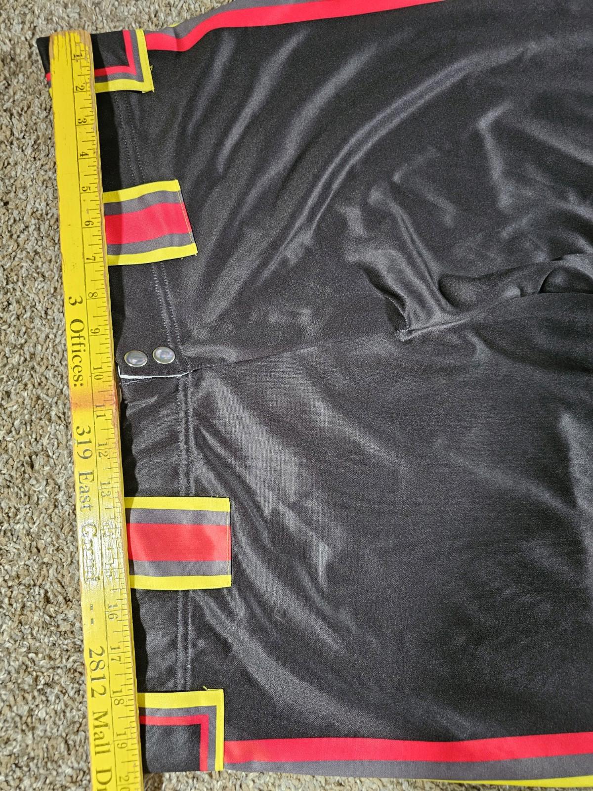 SZN athletic pants size 42x38 Black With Red/yellow Stripes