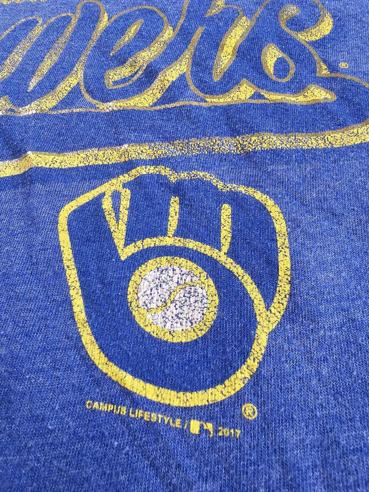 Milwaukee Brewers Campus Lifestyle V Neck Women's S MLB