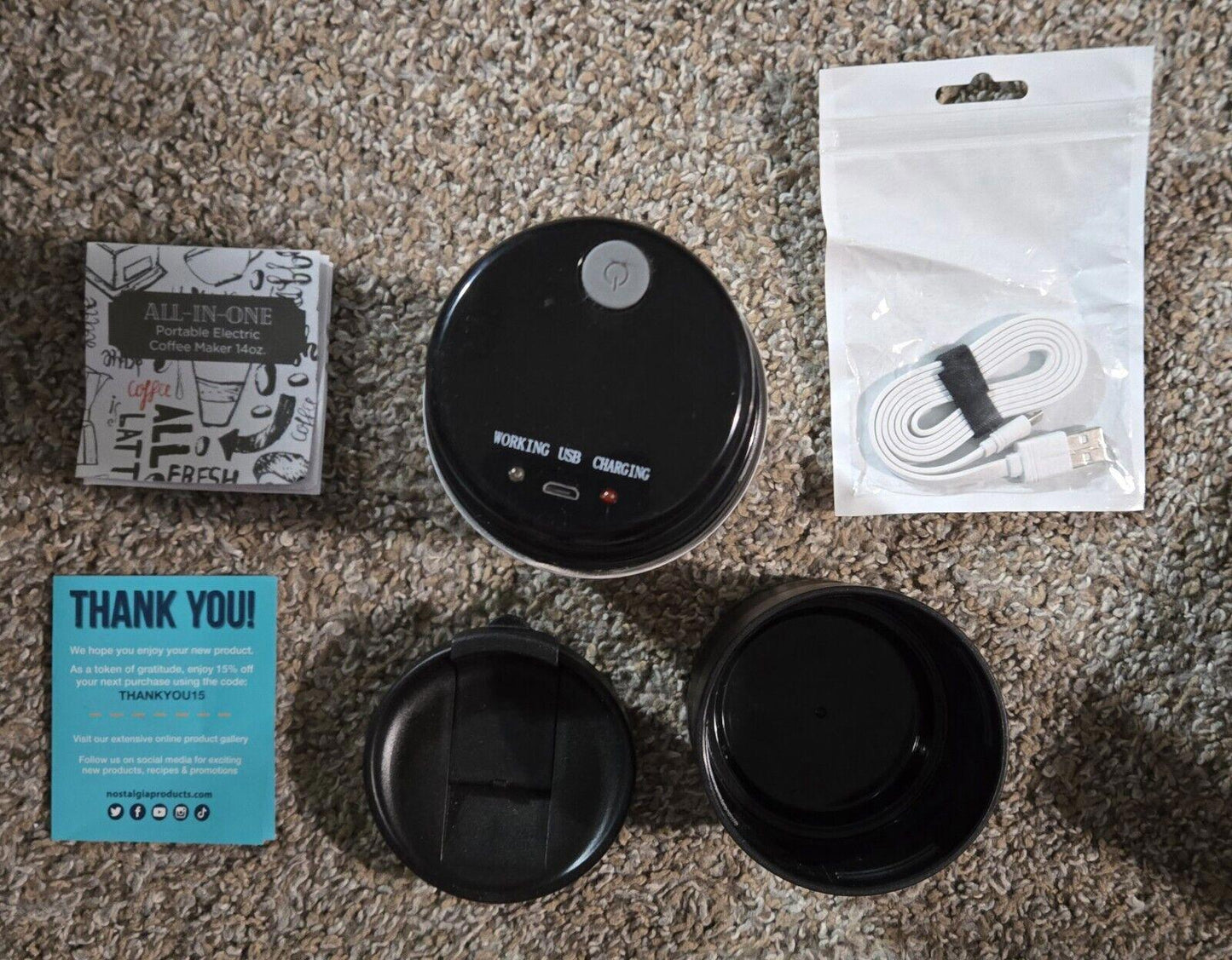 Nostalgia Products All-In-One Portable Electroc Coffee Maker 14oz