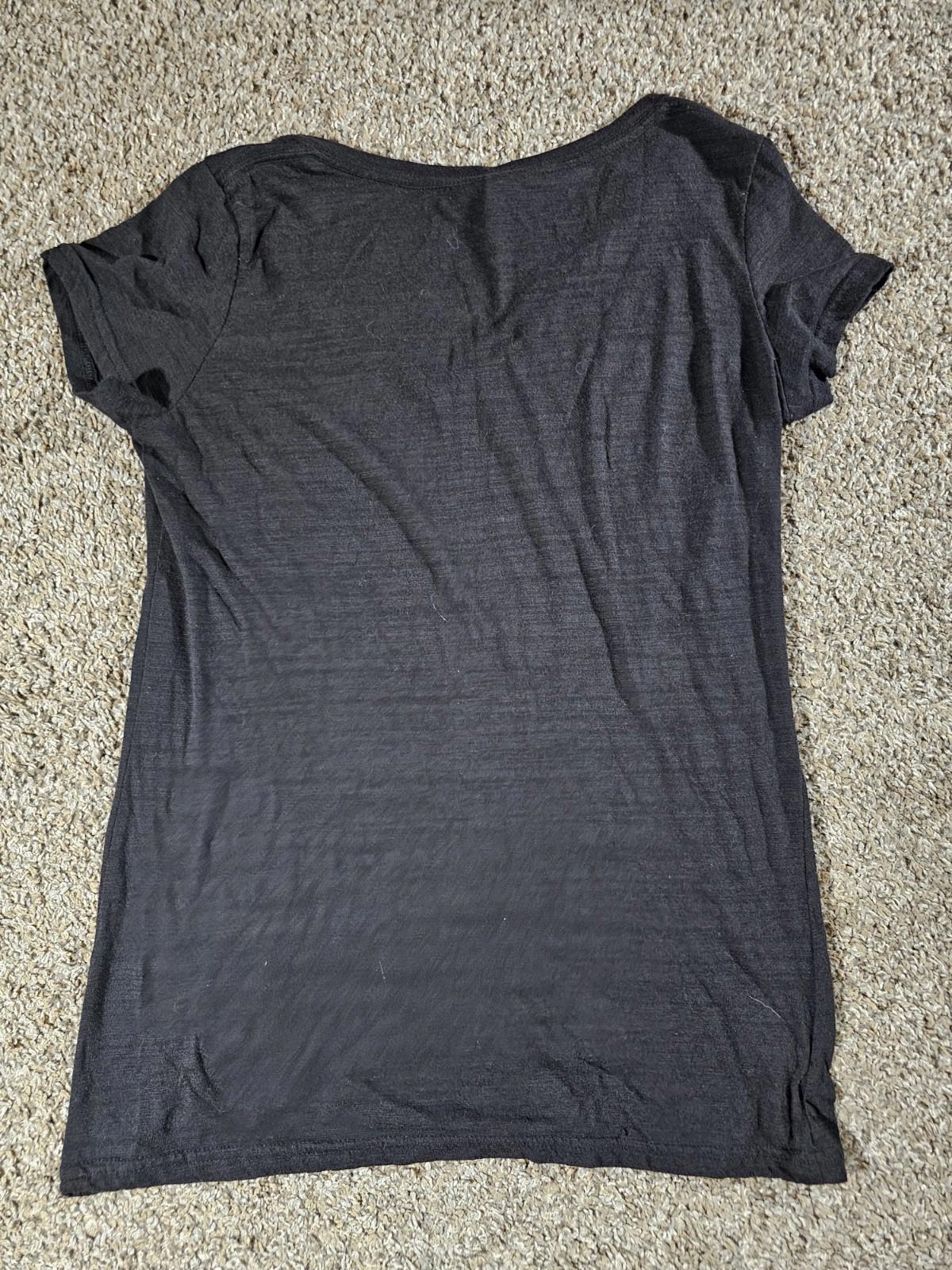 enza wonens L black vneck Wisconsin Warriors