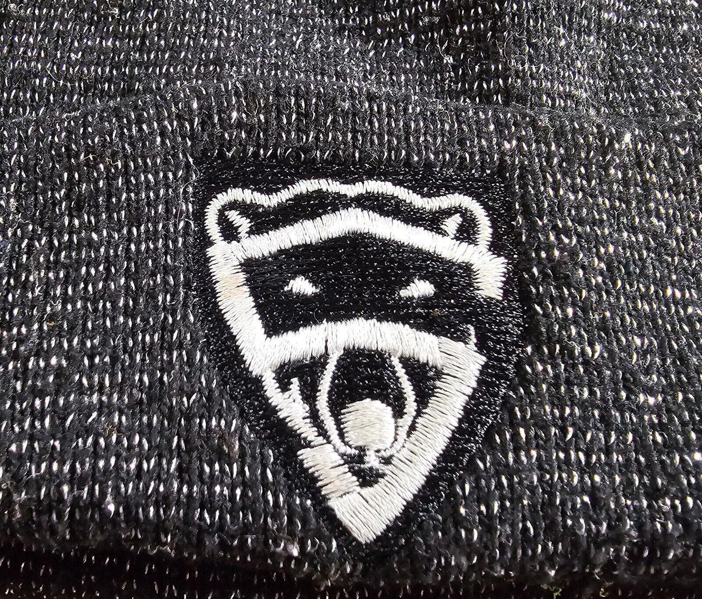 Black Unisex Winter Hat Beanie Wool Blend Unknown Mascot
