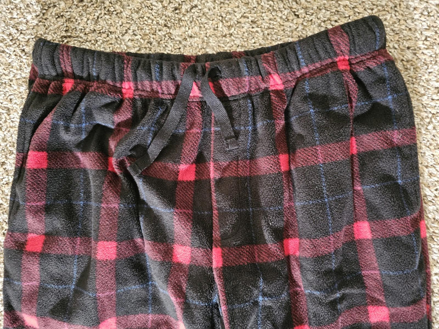AVALANCHE Outdoors Red Black Plaid Flannel Lounge Pants drawstring