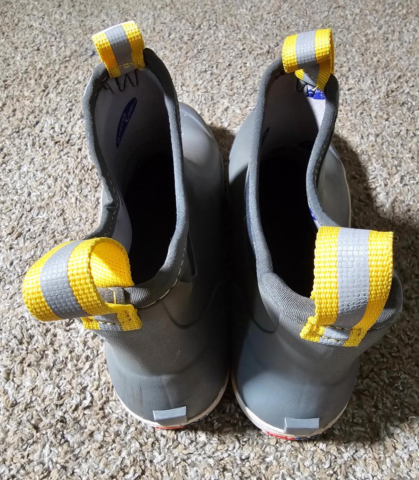 Xtratuf Xpress Cool Mens 14 Ankle Deck Boot - Gray/Yellow
