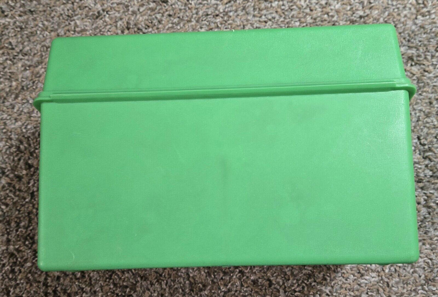 Illustrated Wildlife Treasury Green Plastic Box As Is With Some Cards