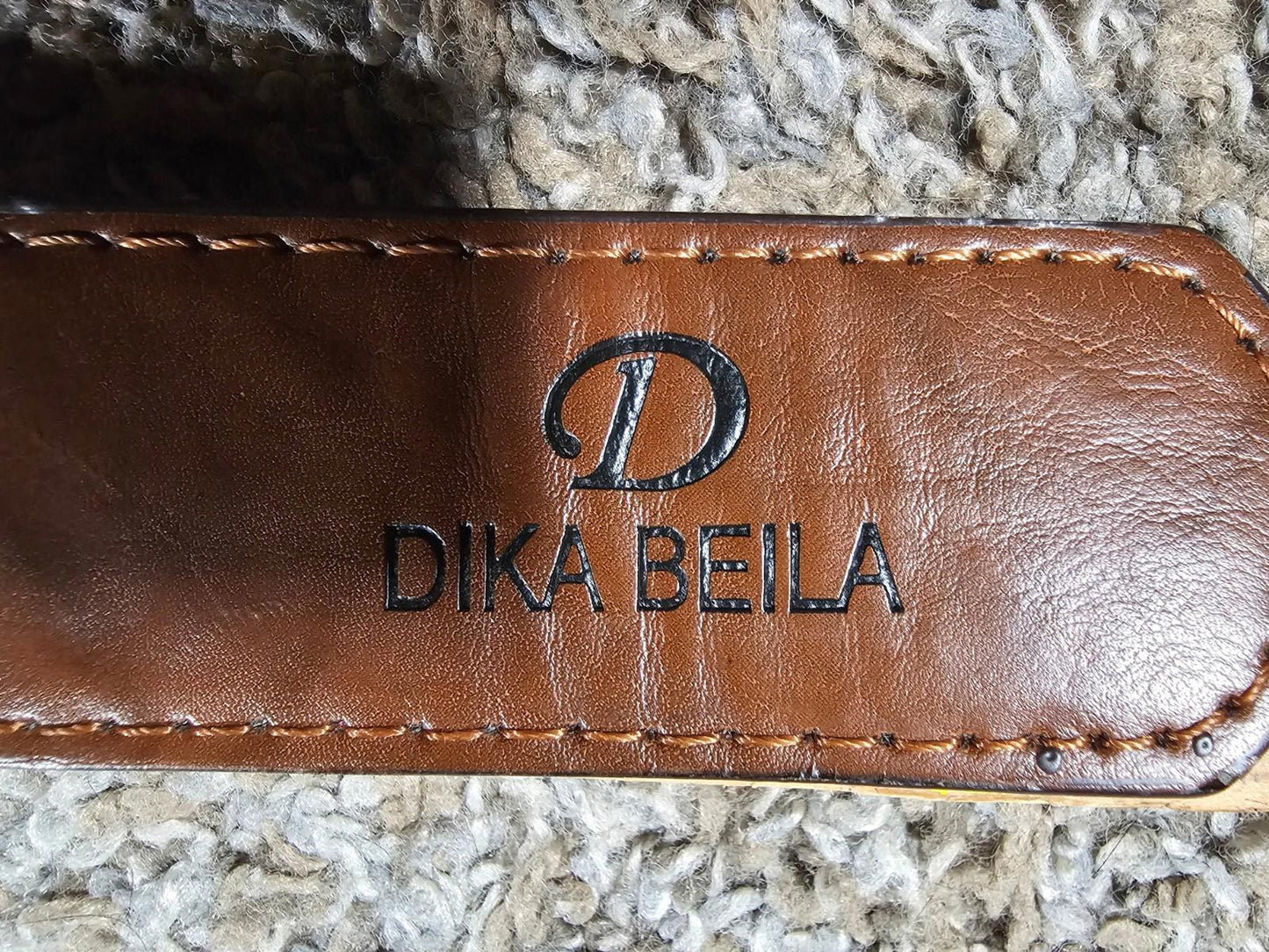 DIKA BEILA Mens Leather Belt Brown Very Soft
