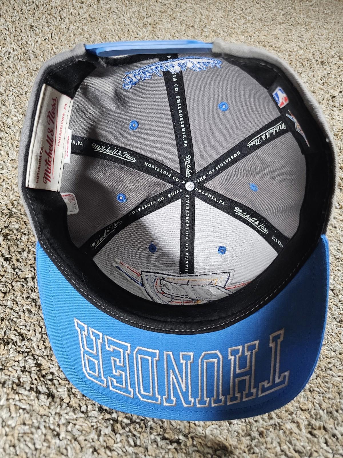 OKC Oklahoma City Thunder NBA Hat Snapback Mitchell Ness