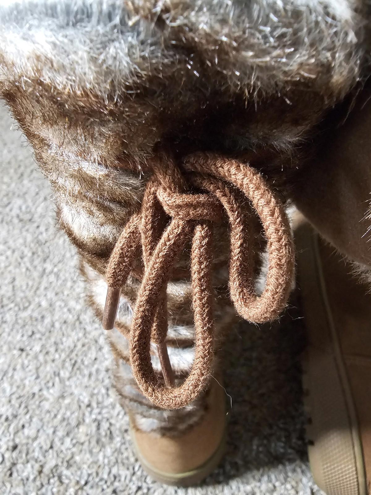 Womens Rampage RAM-ASHER Brown Faux Suede Faux Fur Boots 7M