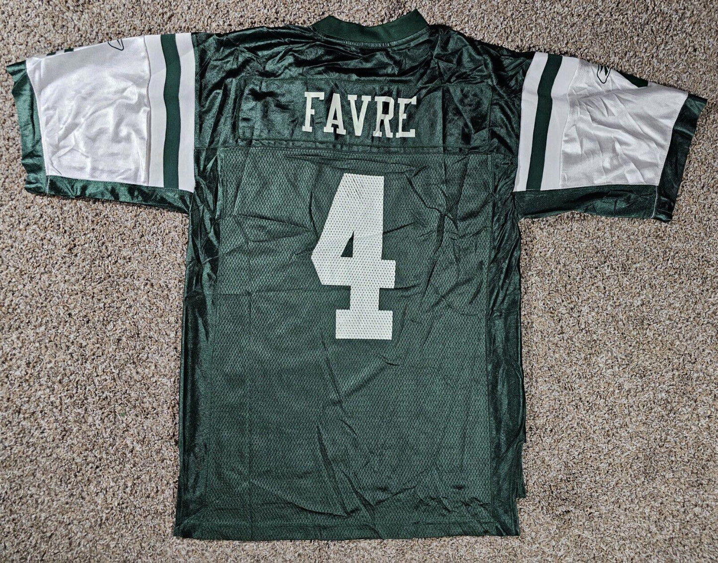 Brett Favre #4 New York Jets NFL Reebok Rbk Jersey M Green