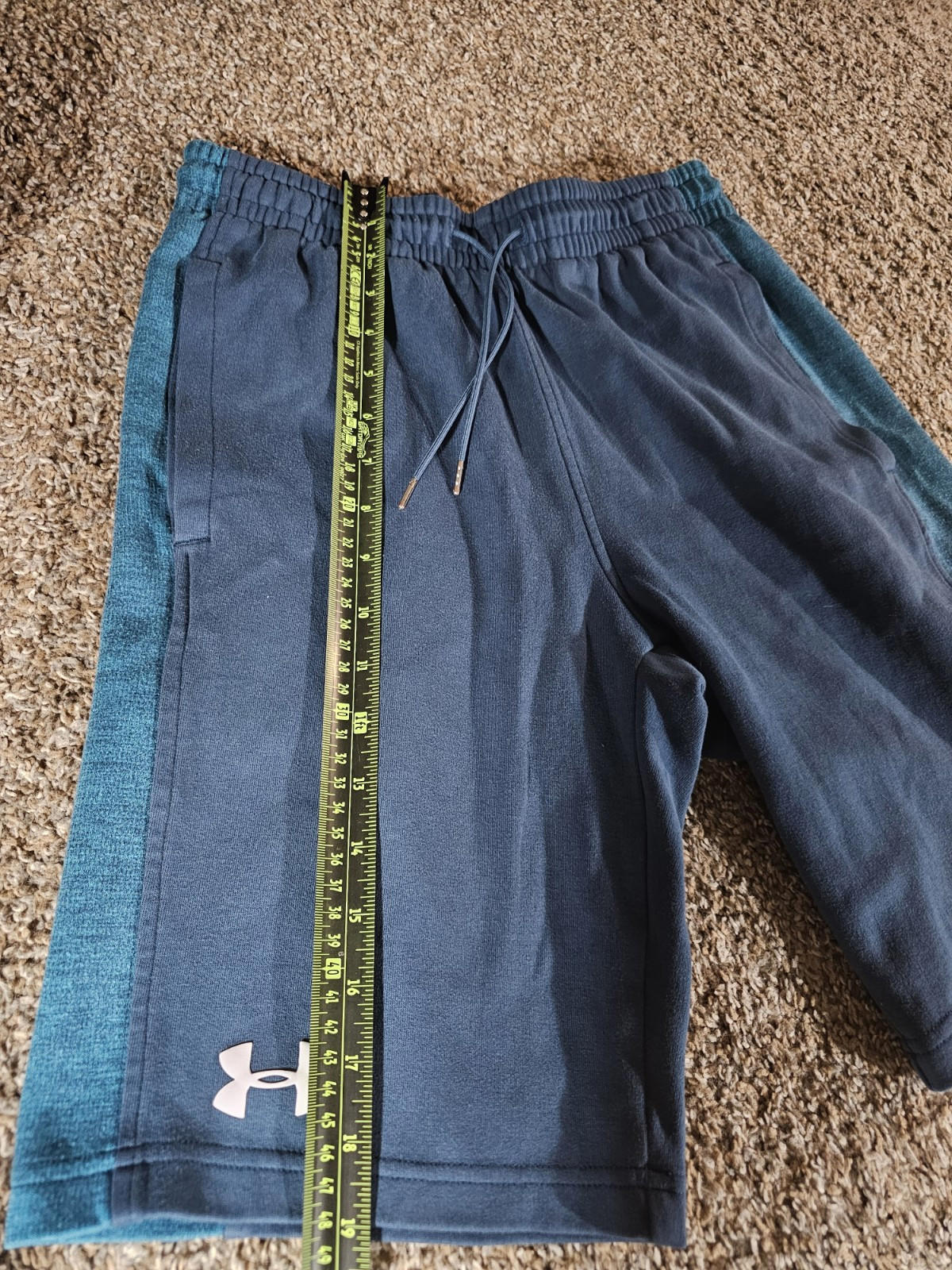 Under Armour Sweat Shorts Mens S Blue Gym Casual Drawstring