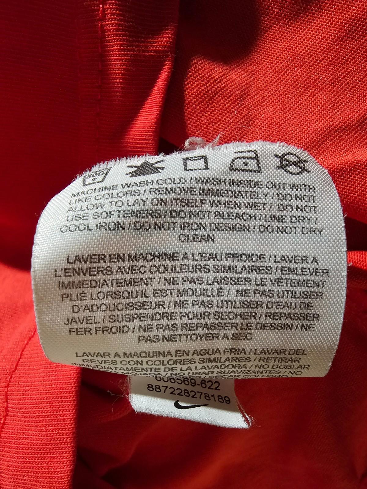Nike Running EXCUSES SUCK Regular Fit Tshirt Sz L Red