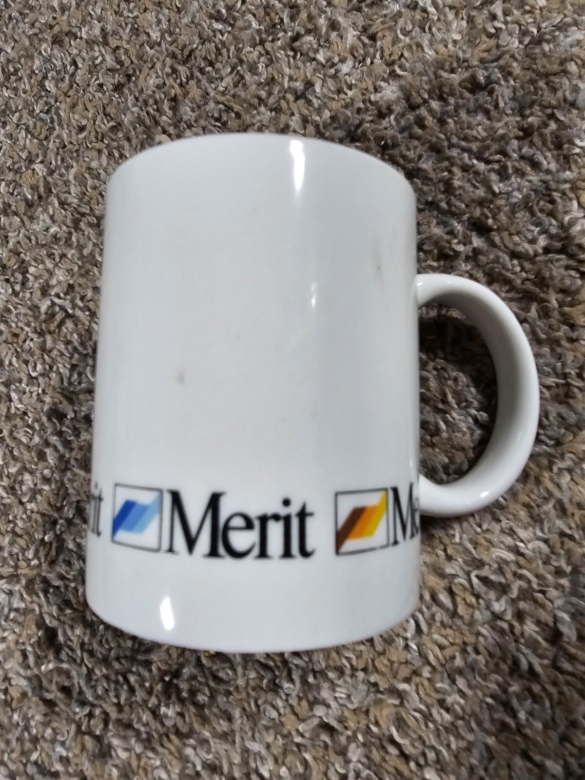 Vintage Merit Cigarettes Logo Coffee Mug White Cup
