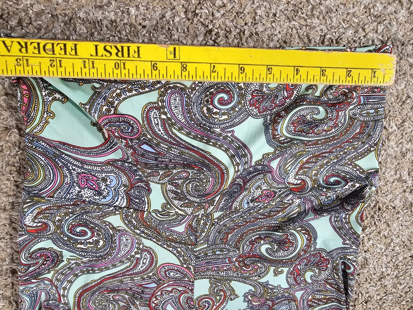 white mark paisley palazzo pants M