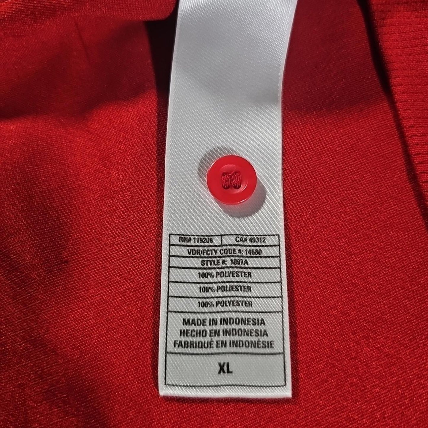 Adidas Climalite XL Wisconsin Badgers Polo
