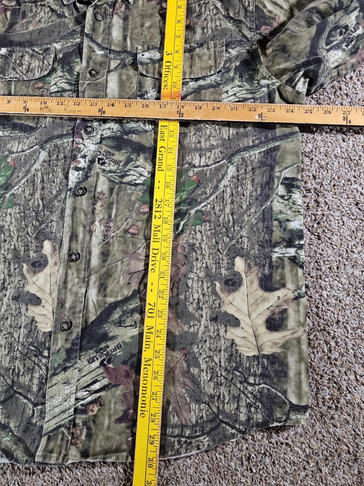MossyOak Camo Mens L 42/44 Break Up Infinity Button Up Shirt
