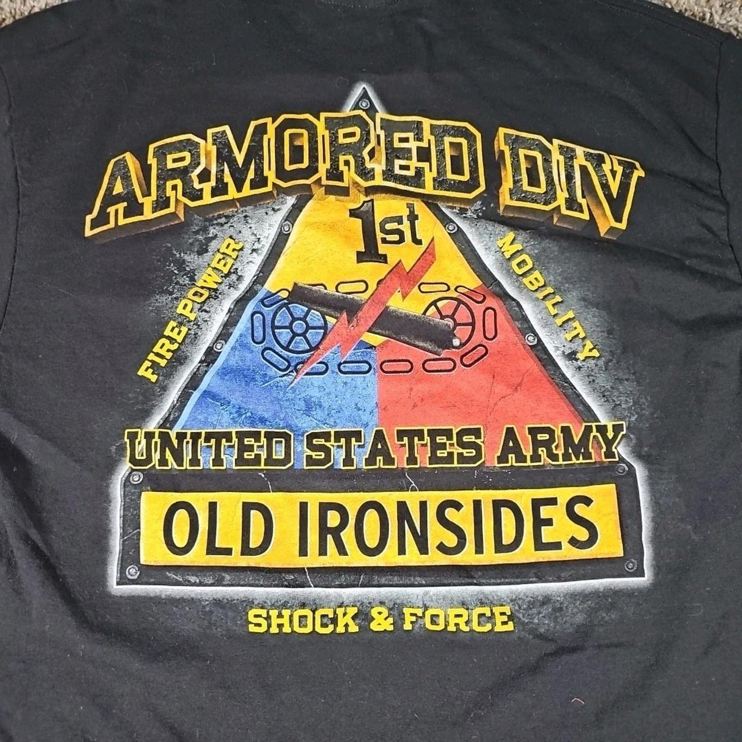 United States Army Old Ironsides 1st Armored Division L Tee