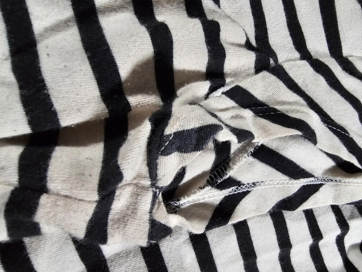 Old Navy Women's M Black White Striped Short Sleeve Dress