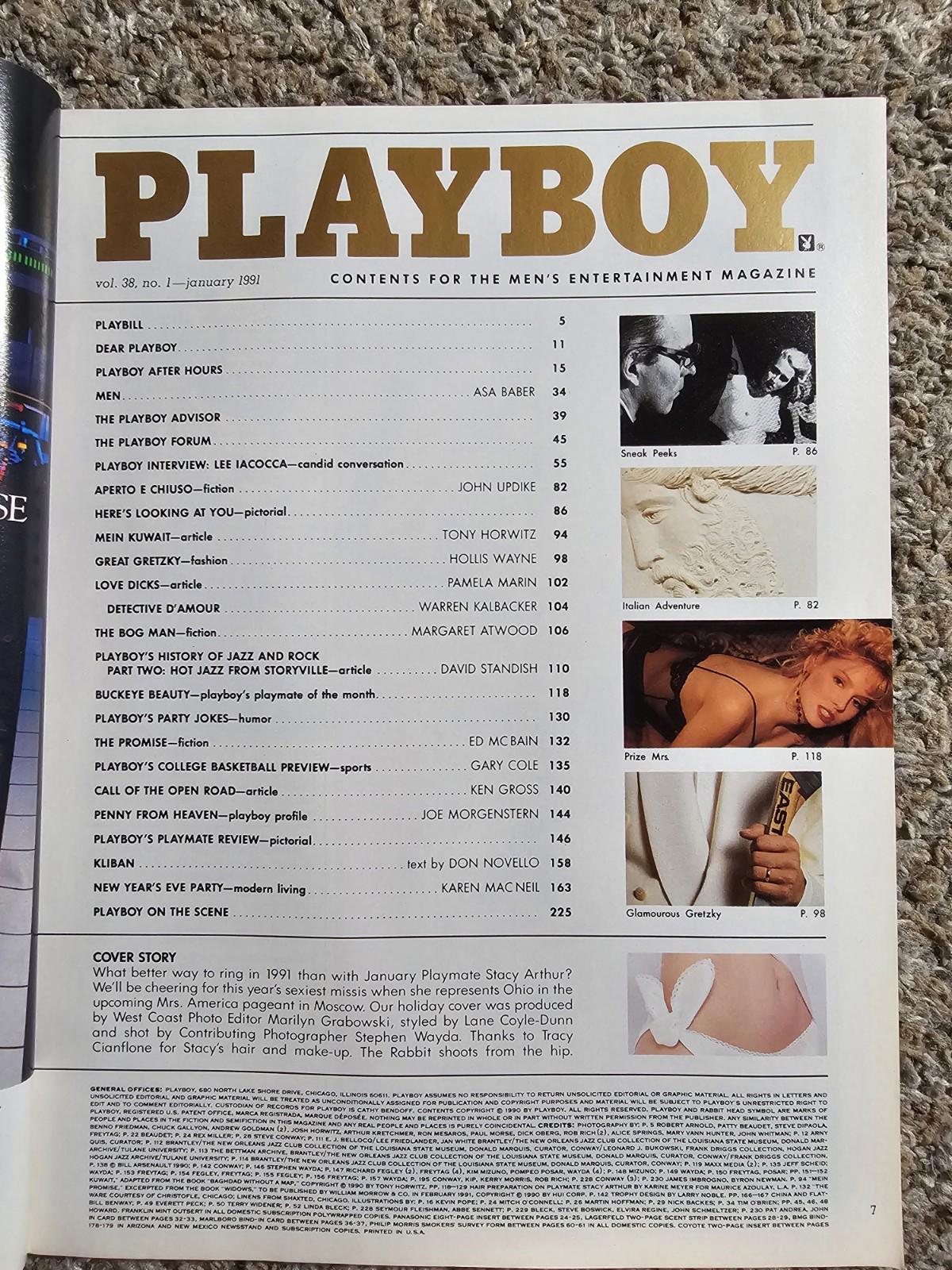 Playboy January 1991 Stacy Arthur Ms Ohio