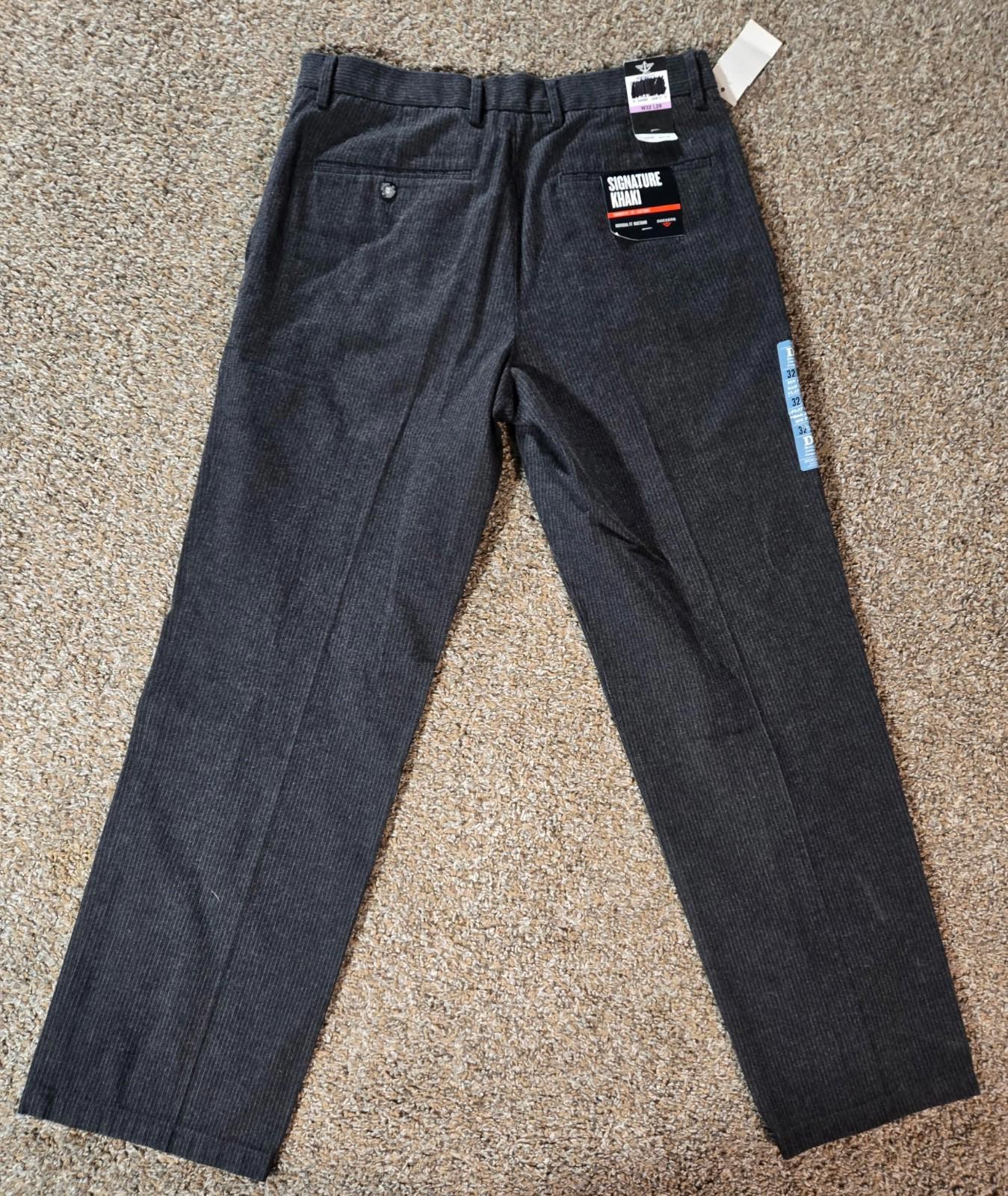 Dockers Signature D2 Pants NWT Men 32x29 Pinstriped Straight