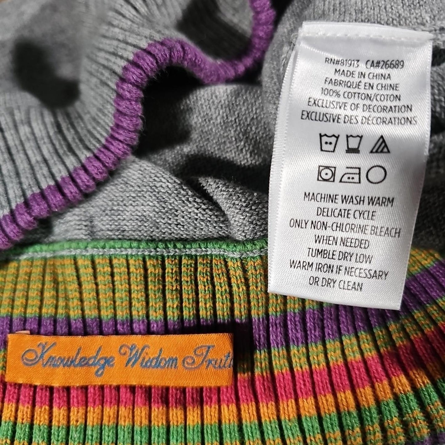 Robert Graham Knowledge Wisdom Truth XL 1/4 zip Sweater