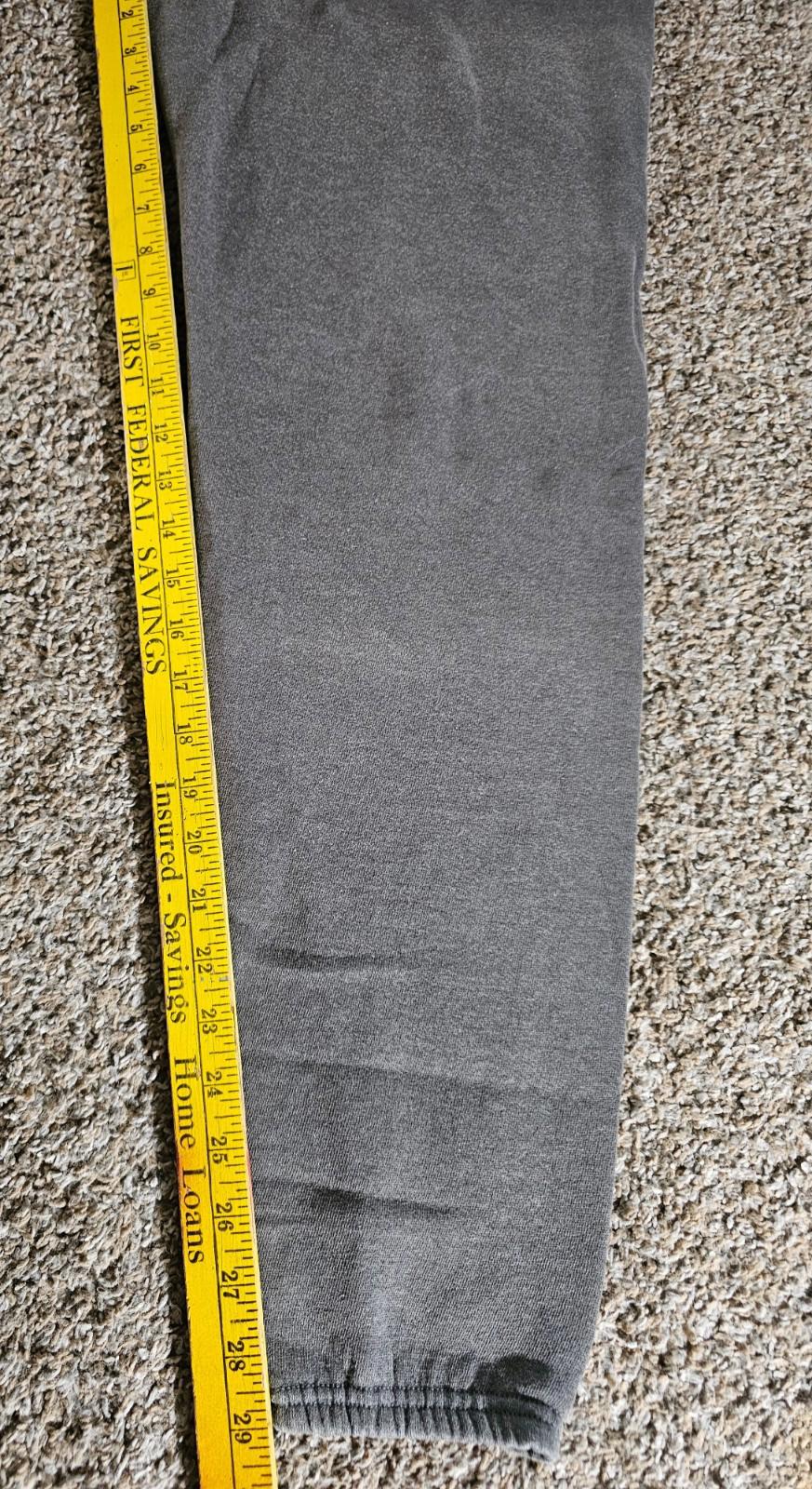Vintage Lee Sweatpants Mens L Gray Heavyweight Drawstring Jogger