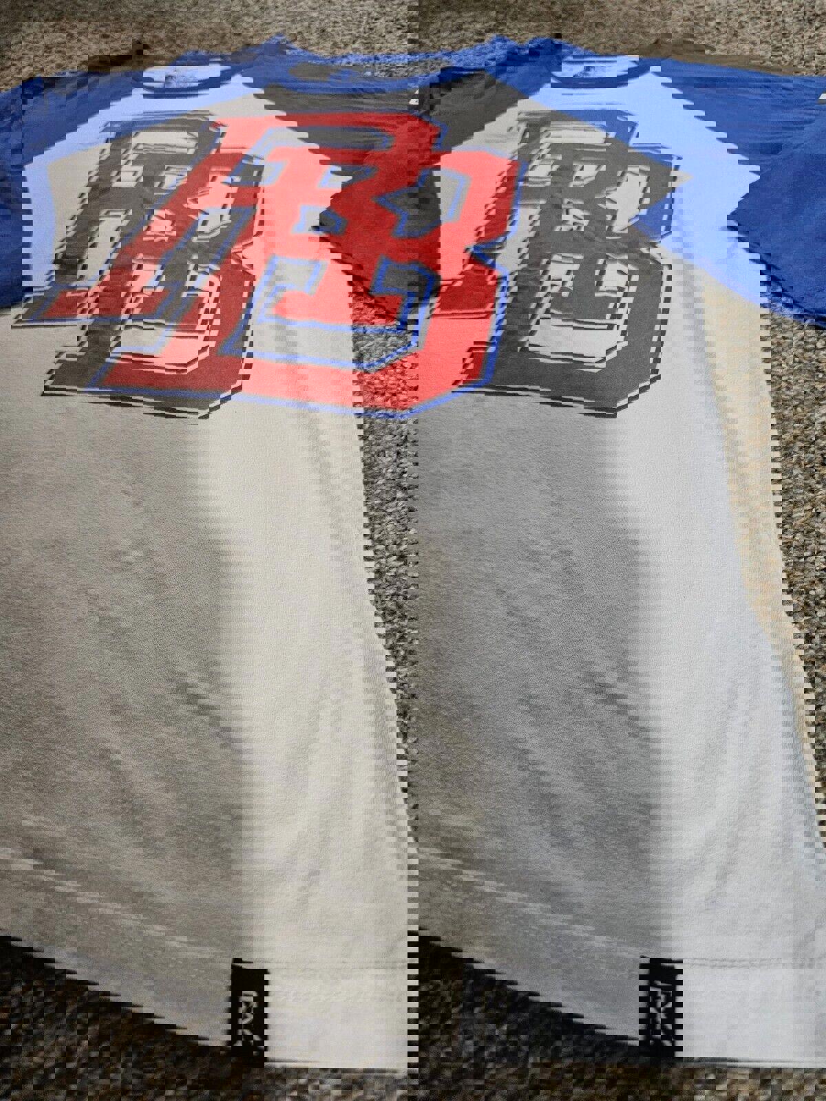 Routine Baseball RB 3/4 Sleeve T-Shirt Blue Mens Large