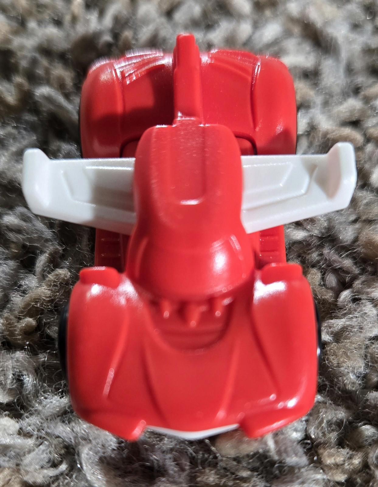 Kinder Joy Egg Toy Hot Rod Red And White Car.