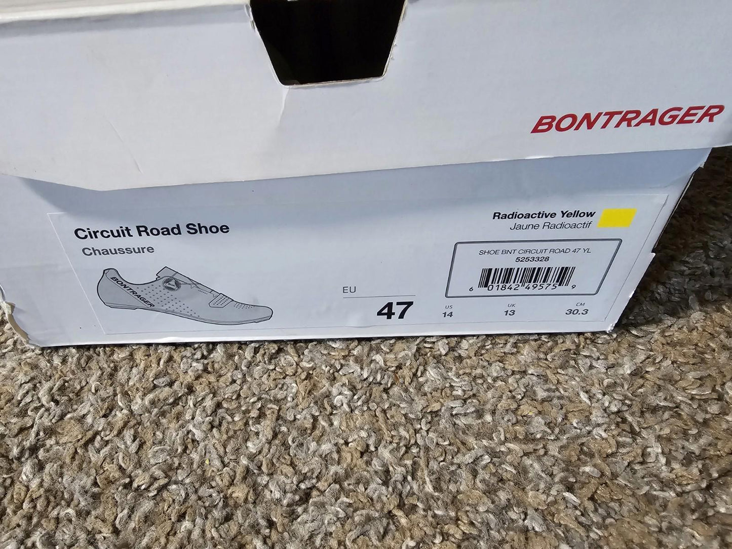 Bontrager Mens Circuit Road Cycling Shoe US14 2 RIGHT SHOES