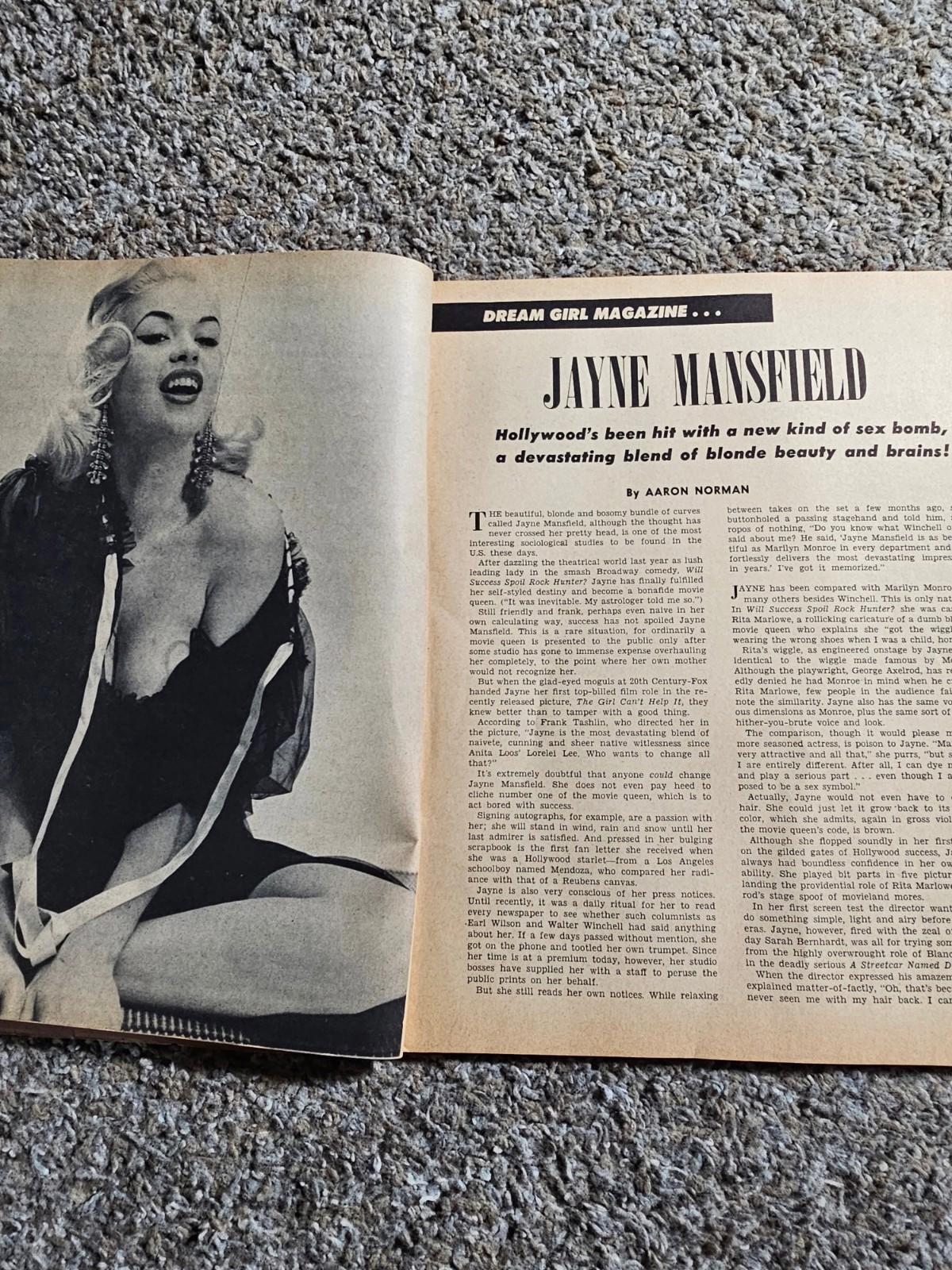 Jayne Mansfield-Dream Girl Magazine Vol 1 #1-Summer 1957-1st issue