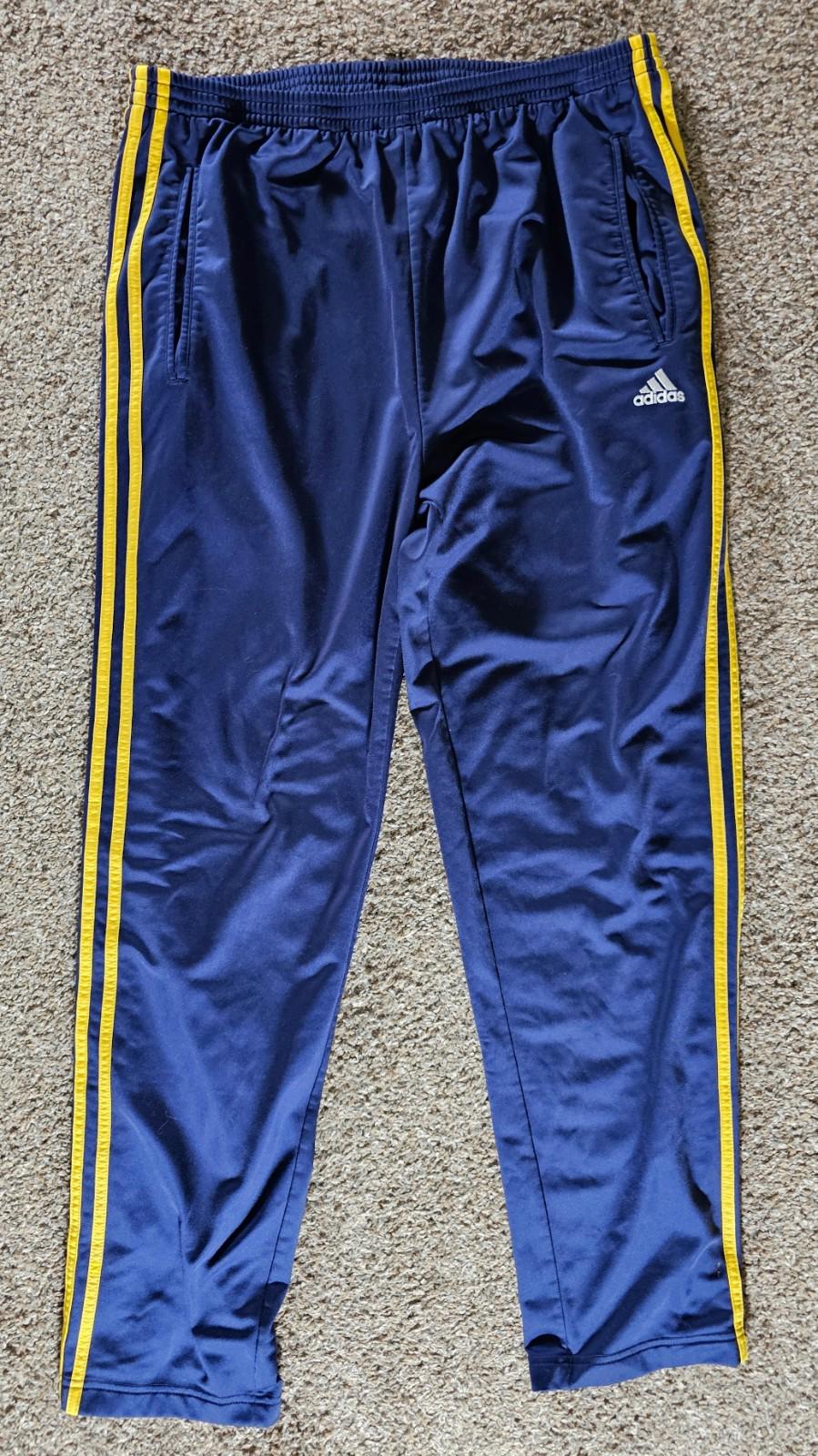 Adidas pants mens XL VINTAGE break away snap sides tear away