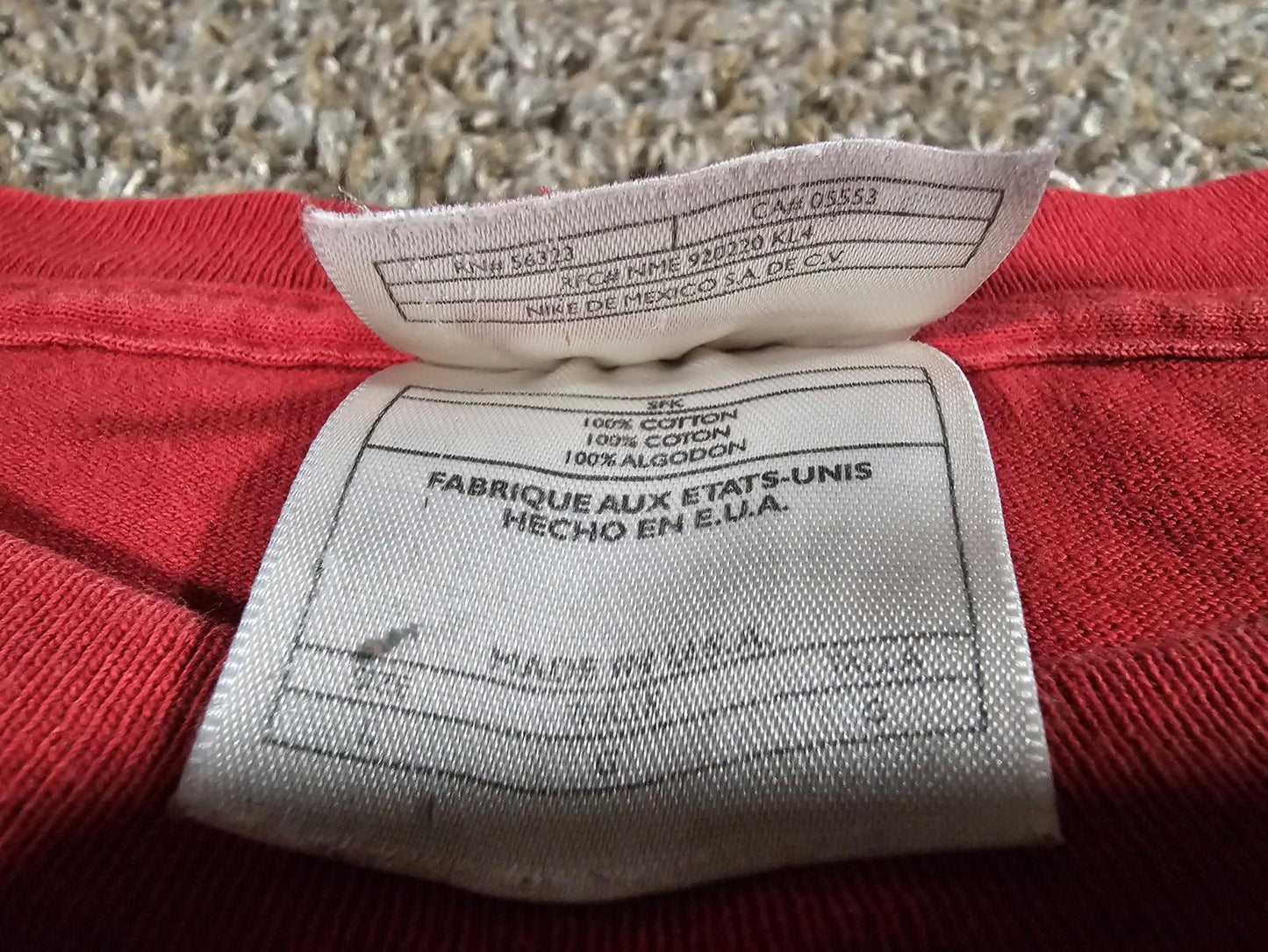 Nike Red LARGE Tshirt Stained