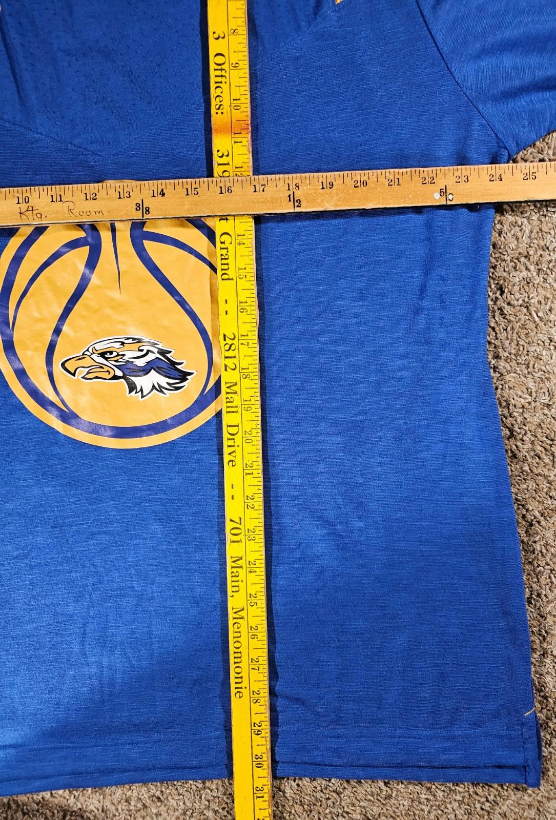 Nike Drifit Long Sleeve Eagles Basketball Shirt Blue XL