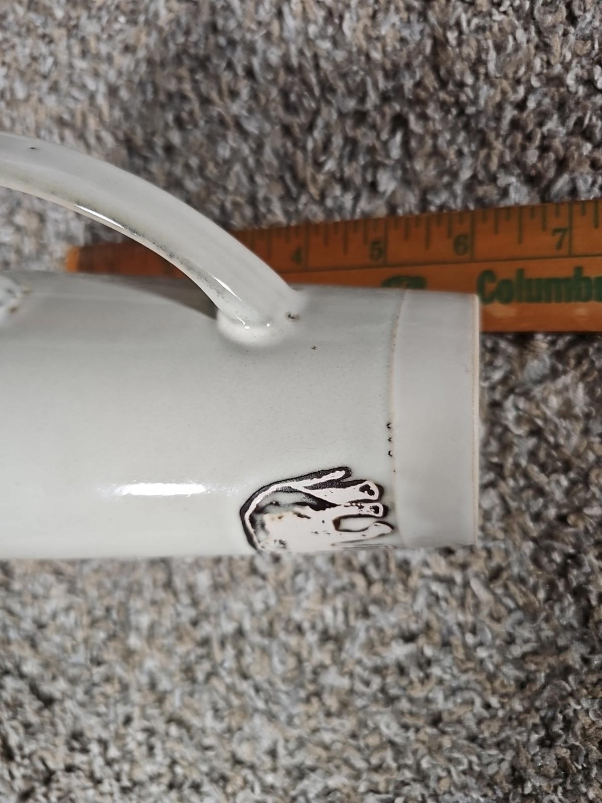 Tall Glazed Ceramic Elephant Coffee Mug