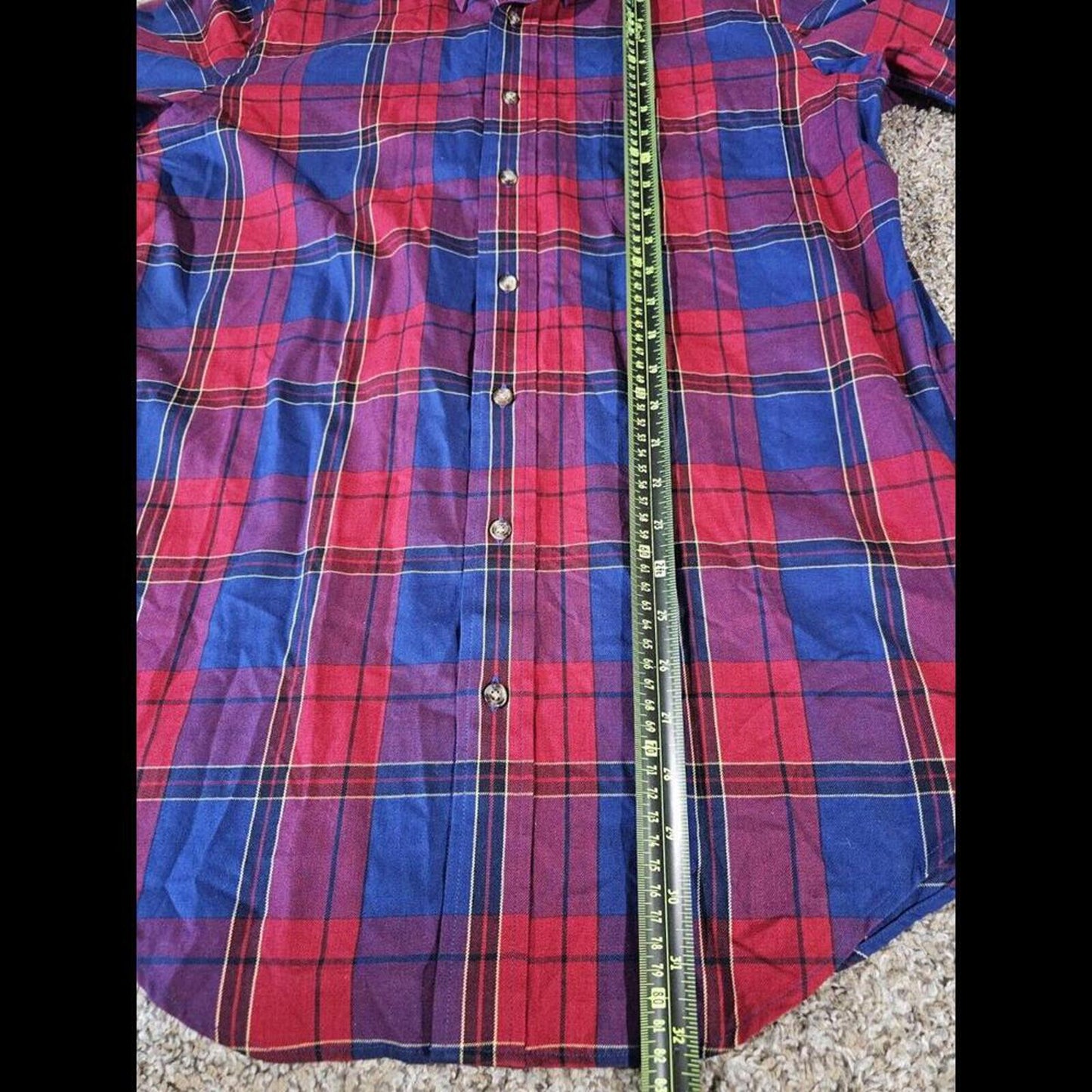 Viyella Button Up Shirt M Multicolor Plaid Wool Blend