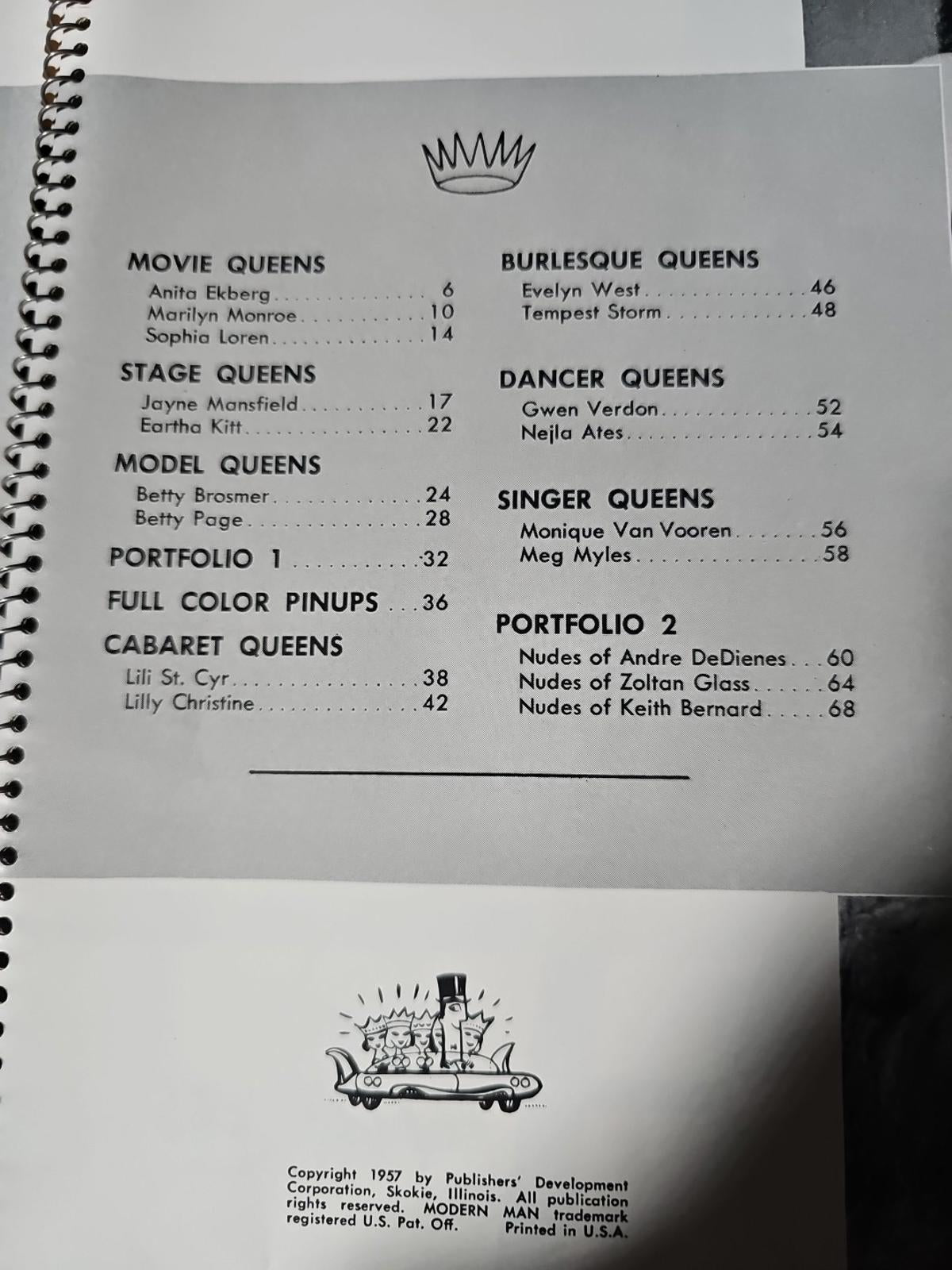 VTG Modern Man 1957 Yearbook Of Queens RARE Magazine Jayne Mansfield Betty Page