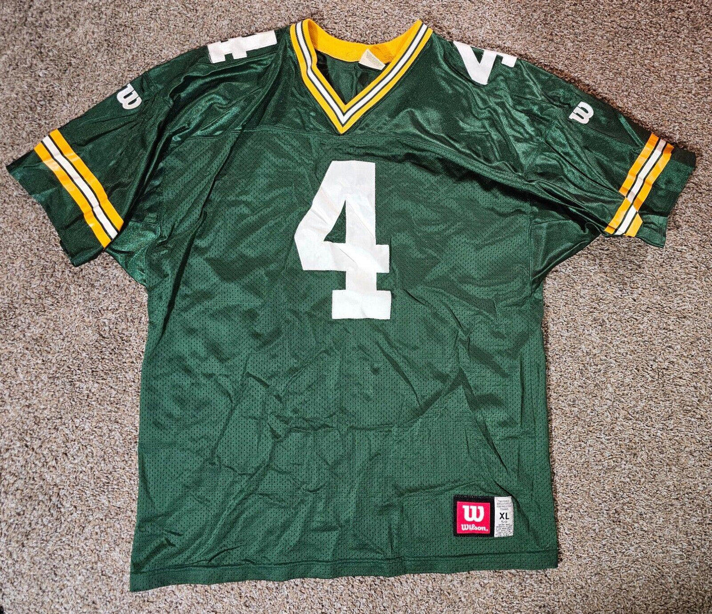 Wilson Packers Brett Favre NFL Football Jersey #4 Green XL50