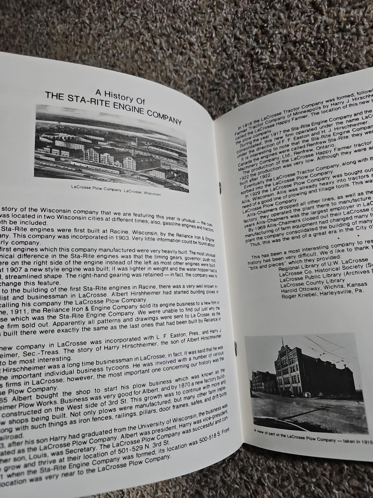 Badger steam and gas engine club baraboo wisconsin booklet 1983