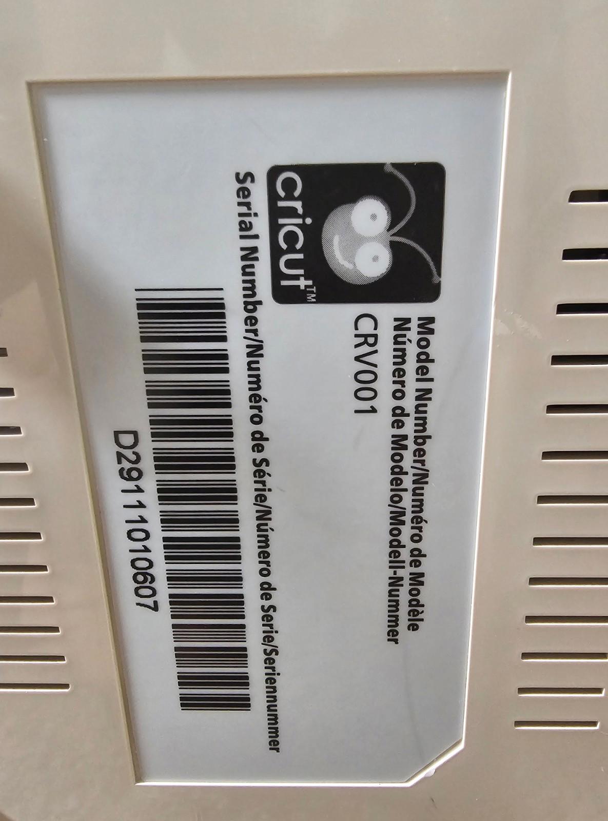 Cricut CRV001 Electronic Cutting Machine - No Power Cord Untested