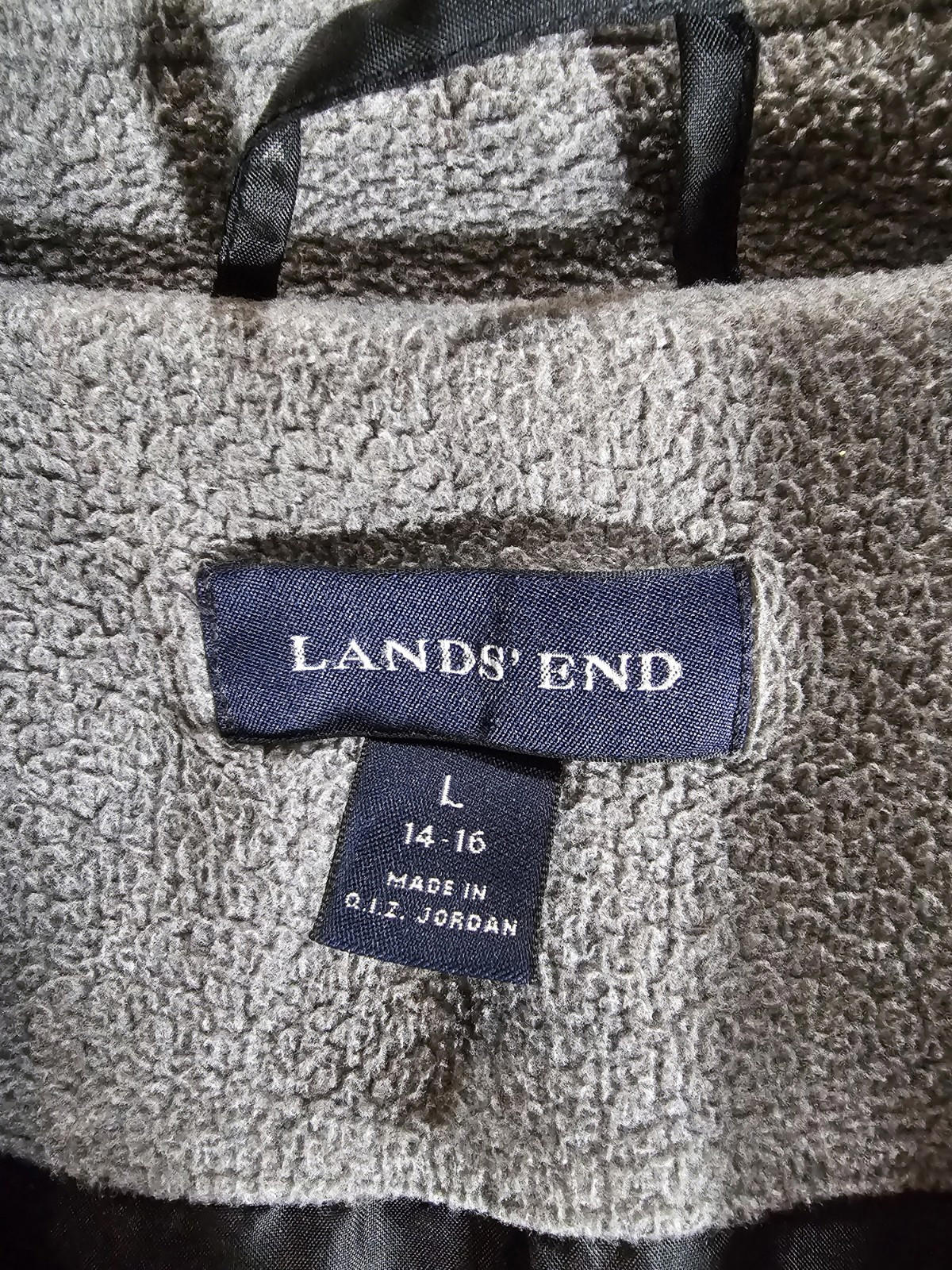 Unisex LARGE 14-16 Lands End Coat Gray