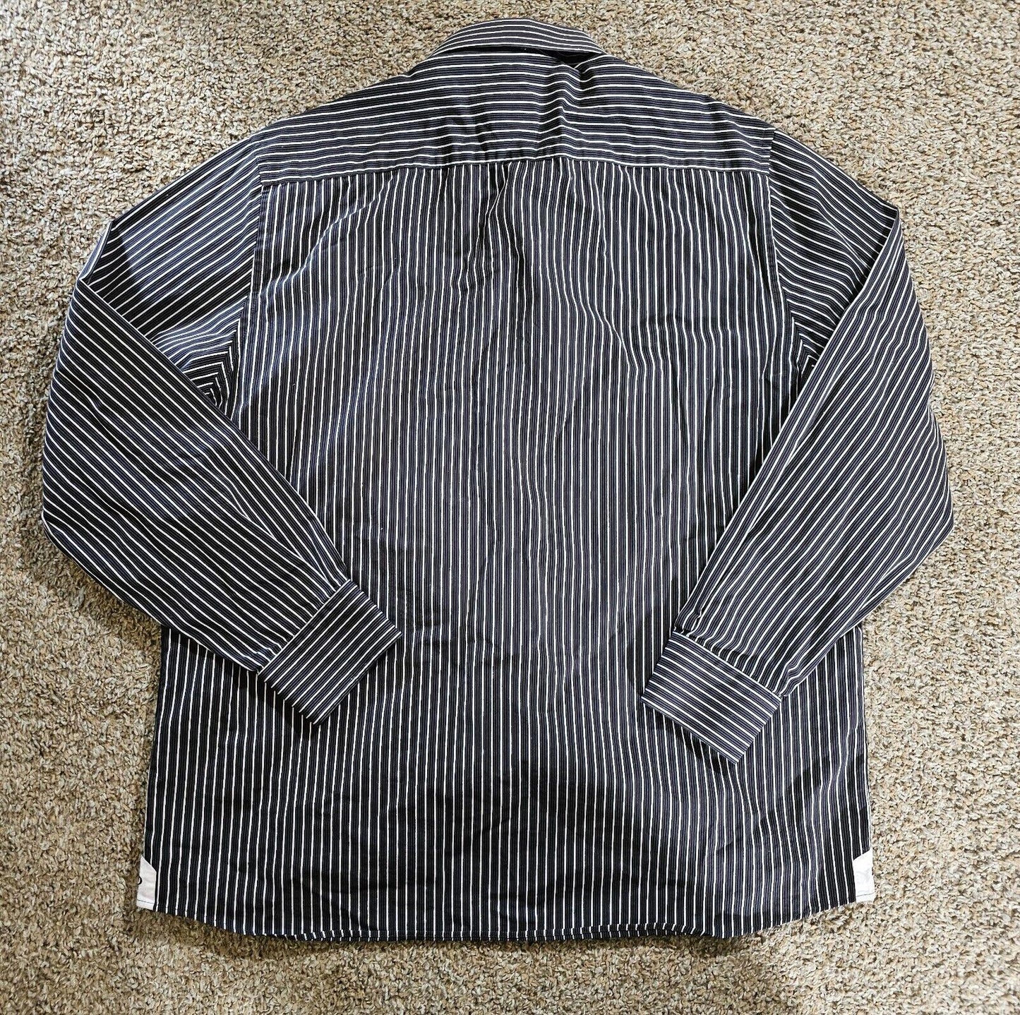 Brio Milano Contemporary 2XL 18.5/19 black stripe button-up